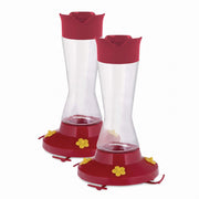 Pinch Waist Glass Hummingbird Feeder (Pack of 2) by Perky-Pet – Pack of 2, 16 fluid_ounces, Glass, Rojo, Pack of 2