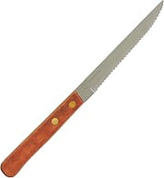 Thunder Group SLSK008 Steak Knife, 4-1/2", Pointed tip, Serrated, Wood Handle, Stainless Steel, CASE of 24 Each/2 Dozen PER CASE