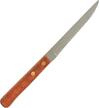 Thunder Group SLSK008 Steak Knife, 4-1/2", Pointed tip, Serrated, Wood Handle, Stainless Steel, CASE of 24 Each/2 Dozen PER CASE