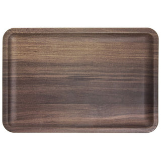 Serving Platter Rectangular with Acacia Finish - 13 1/2 L x 9 1/8 W by HUBERT – 13.5" x 9.1" x 0.9", Melamine, Acacia, Model M1351-ACACIA