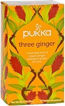Pukka Organic Three Ginger Tea - 20 bags per pack - 6 packs per case.