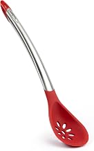 Cuisipro Silicone 12 Inch Slotted Spoon, Red