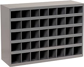 Durham 359-95 Gray Cold Rolled Steel 40 Opening Bin with Slope Self Design, 33-3/4" Width x 23-7/8" Height x 12" Depth
