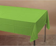 Creative Converting Lime Green 2-Ply Paper/Poly Tablecloth 54" x 108" 6 Per Pack