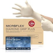 Ansell MICROFLEX Diamond Grip Plus DGP‑350 Tear-Resistant Latex Gloves for Auto Shop
