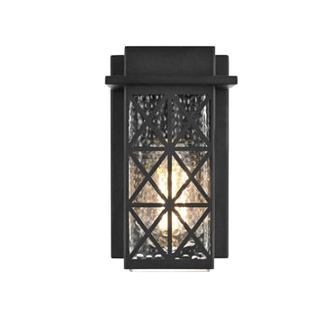 Wildey One Light Outdoor Wall Sconce Black by Lighting Design – Iron, Black, Model OD361W9BK