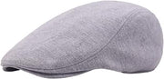 Men'S Flat Cap Irish Hats Newsboy Hats for Men Cabbie Hunting Cap Weave Linen-Like Cotton Newsboy Hat