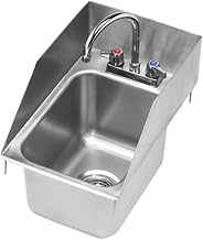 Krowne 12" x 18" Drop-In Hand Sink with Side Splashes, HS-1220
