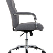 High Back Fabric Task Chair by Global Industrial – Textile, Gray, Model 81157M