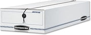 Bankers Box 12-Pack String & Button Check Box, 9" x 23" x 4" | Keep checks and specialty forms protected, sorted, and ready to retrieve with secure string-and-button closure.