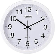 Global Industrial 12" Wall Clock, Plastic, White