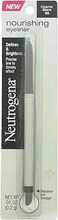 Neutrogena Nourishing Eyeliner Pencil, Built-in Sharpener for Precise Application and Smudger for Soft Smokey Look, Luminous, Nonfading and Nonsmudging Cosmic Black 10, .01 oz