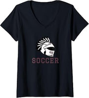 Women's Curtis High School Warriors Soccer V-Neck T-Shirt