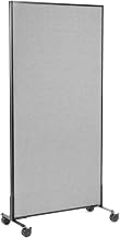 Global Industrial 36-1/4"W x 75" H Mobile Office Partition Panel, Gray