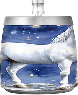 Unicorn Stars Splash Ashtray with Lid, Outdoor Ashtrays for Patio