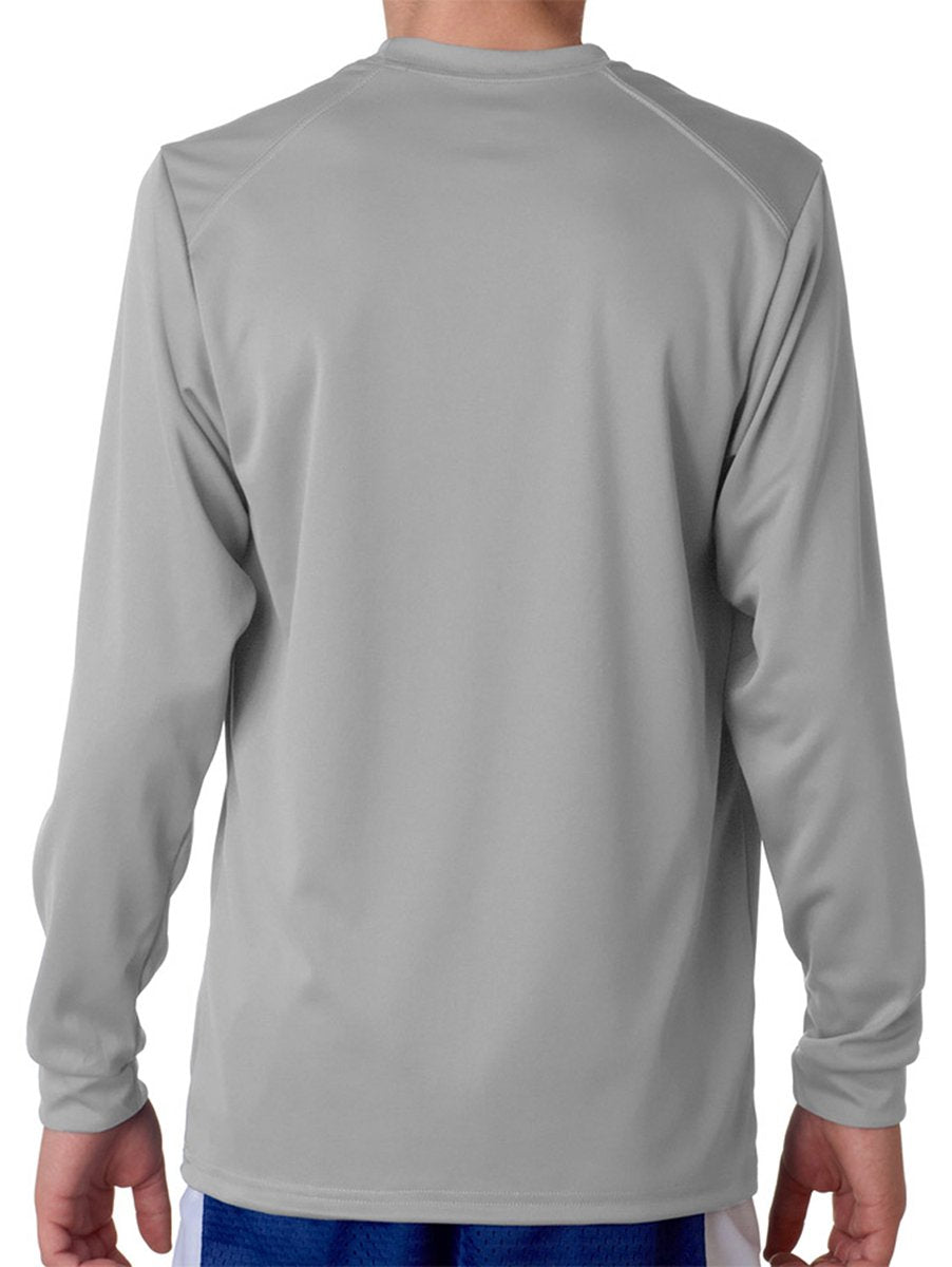 B-Core Youth Long Sleeve T-Shirt XS Graphite by Badger – Graphite, Model 2104
