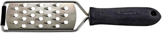 Winco 10" Black Grater with Large Holes, Soft Grip Handle