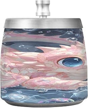 Pink Cute Dragon Splash Ashtray with Lid, Outdoor Ashtrays for Patio