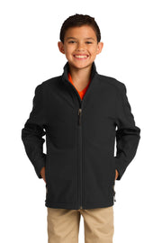 Youth Core Soft Shell Jacket by Port Authority – Large, Polyester, Black, Model SNM-752634