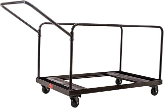 Global Industrial Table Cart for 48" and 60" Round Folding Tables, 10 Table Capacity