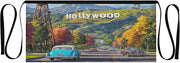 Kitchen Apron Hollywood Sign | Unisex Server Apron with 3 Pockets, Adjustable for Waiters, Gardeners, Kitchen, BBQ, Painting and Restaurant Work