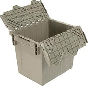 Distribution Container with HINGED LID, 18X13X15, Gray