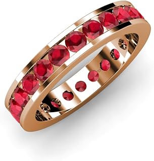 Ruby Channel Set Eternity Band 2.86 ctw-3.36 ctw 14K Rose Gold