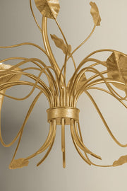 Innsbruck 8-Light Chandelier | Natural & Vogue Style | Vintage Gold Leaf Finish | Made of Steel | Damp-Rated for Bathroom Use | Adjustable Hang Height 41-102" | -VGL by Corbett