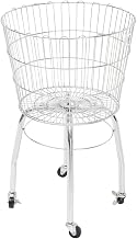 HUBERT Dump Bin Round Chrome Wire - 20"Dia x 32 1/2"H