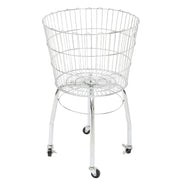 Dump Bin Round Chrome Wire - 20"Dia x 32 1/2"H by HUBERT – 20"Dia x 32 1/2"H, Metal, Silver