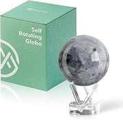 MOVA Self Rotating Globe, Moon Classic (4.5") | solar powered globe, no batteries or cords, gift for astronomy lovers, premium kinetic display, space desk decor
