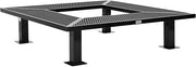 6' Square Outdoor Tree Bench by Global Industrial – 6 inches, Thermoplastic Coated Steel, Black, Model 277510BK