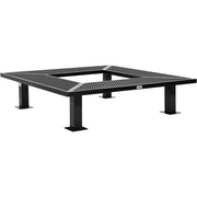 6' Square Outdoor Tree Bench by Global Industrial – 6 inches, Thermoplastic Coated Steel, Black, Model 277510BK