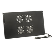 Fan Assembly Kit for Data Cabinet by Global Industrial – 29.33"L x 16.75"W x 2.7"H, Black, Model 239190