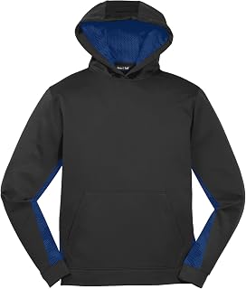 SPORT-TEK Youth Sport-Wick CamoHex Fleece Colorblock Hooded Pullover