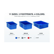 QUANTUM STORAGE SYSTEMS Clear / 22-1/2" L x 17-1/2" W x 12" H / Industrial Open Storage Bins