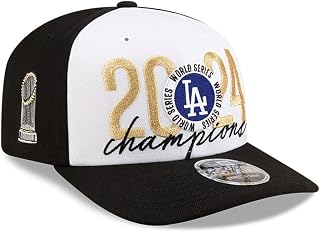 New Era LA Los Angeles Dodgers 9SEVENTY 2024 World Series Champions Gold Patch Snapback Cap, Adjustable Hat