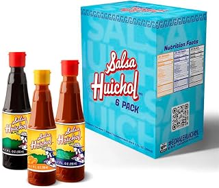 SALSA HUICHOL Mix Pack – Original, Negra, and Habanera – 6-Pack of 6.42 oz Bottles – Perfect for Tacos, Snacks & Seafood