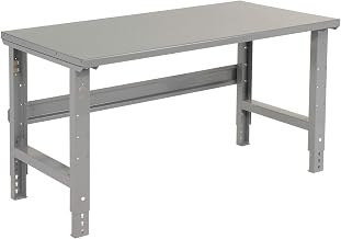 Global Industrial Adjustable Height Workbench C-Channel Leg, 48" W x 30" D