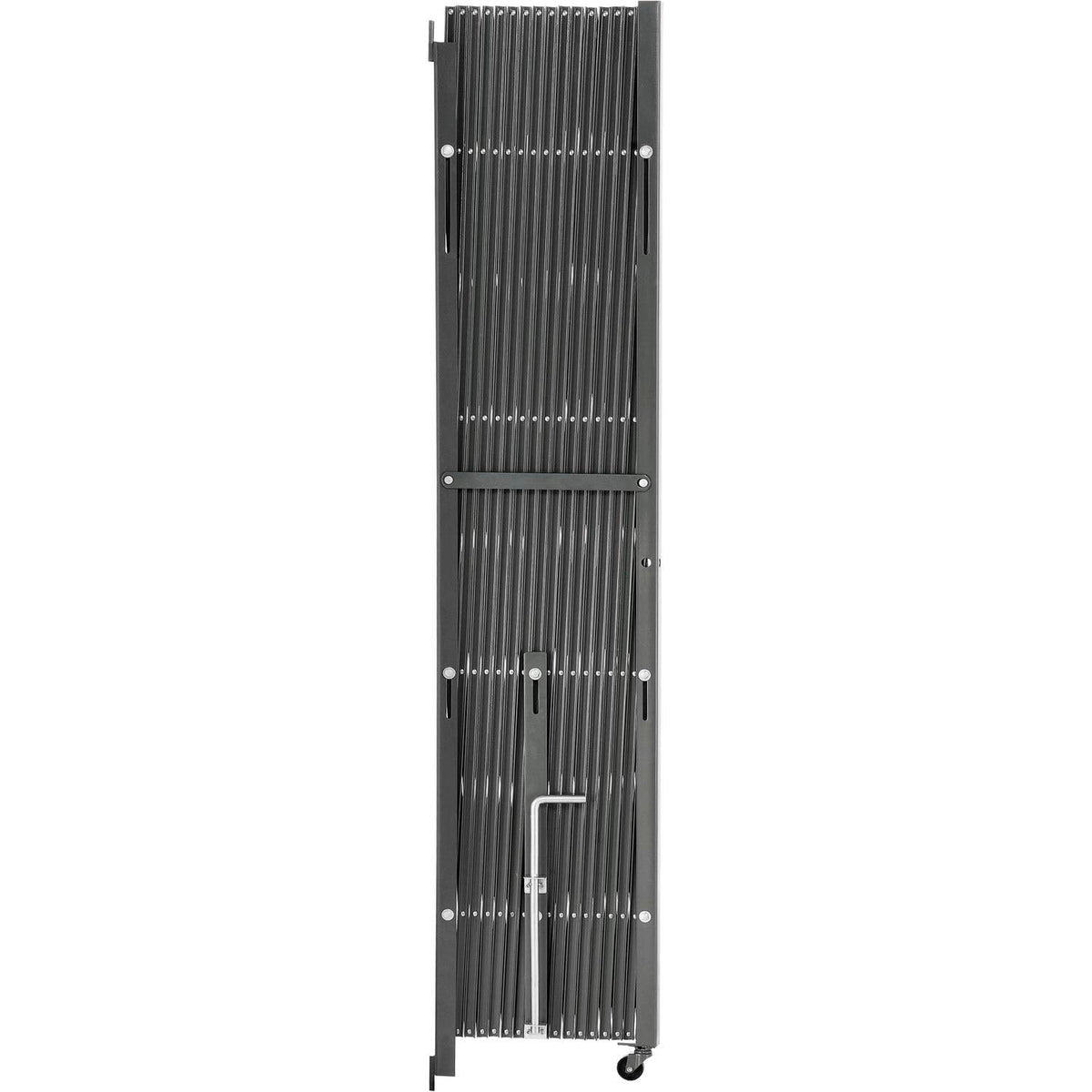 7-1/2'W Single Folding Security Gate by Global Industrial – 6.5x7.5 Inch (Pack of 1), Alloy Steel, Gray, Model 600865