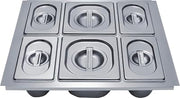Summit Appliance KITADRD24 Drawer Pan Kit; Stainless Steel Construction; Includes: (4) 1/9 Pans, and (2) 1/6 Pans; Each Pan Includes Removable Lids; No Assembly Required