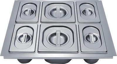 Summit Appliance KITADRD24 Drawer Pan Kit; Stainless Steel Construction; Includes: (4) 1/9 Pans, and (2) 1/6 Pans; Each Pan Includes Removable Lids; No Assembly Required