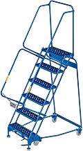 Global Industrial 6 Step Steel Rolling Ladder with 24" W Perforated Step