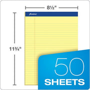 TOP20220 20220 Perforated Writing Pad by Ampad – 8 1/2" x 11 3/4" (Pack of 2), Cardstock Paper, Canary, Pack of 2, Model 20-220