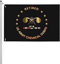 Double-Sided 3ply 2x3FT US Chemical Corps Operations Desert Storm Combat Retired Flag Heavy-Duty Polyester Indoor Outdoor Use47