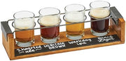 Industrial Taster Caddy – 13.5W x 4D x 3H, Wood Base, Metal Frame, Chalkboard Signage