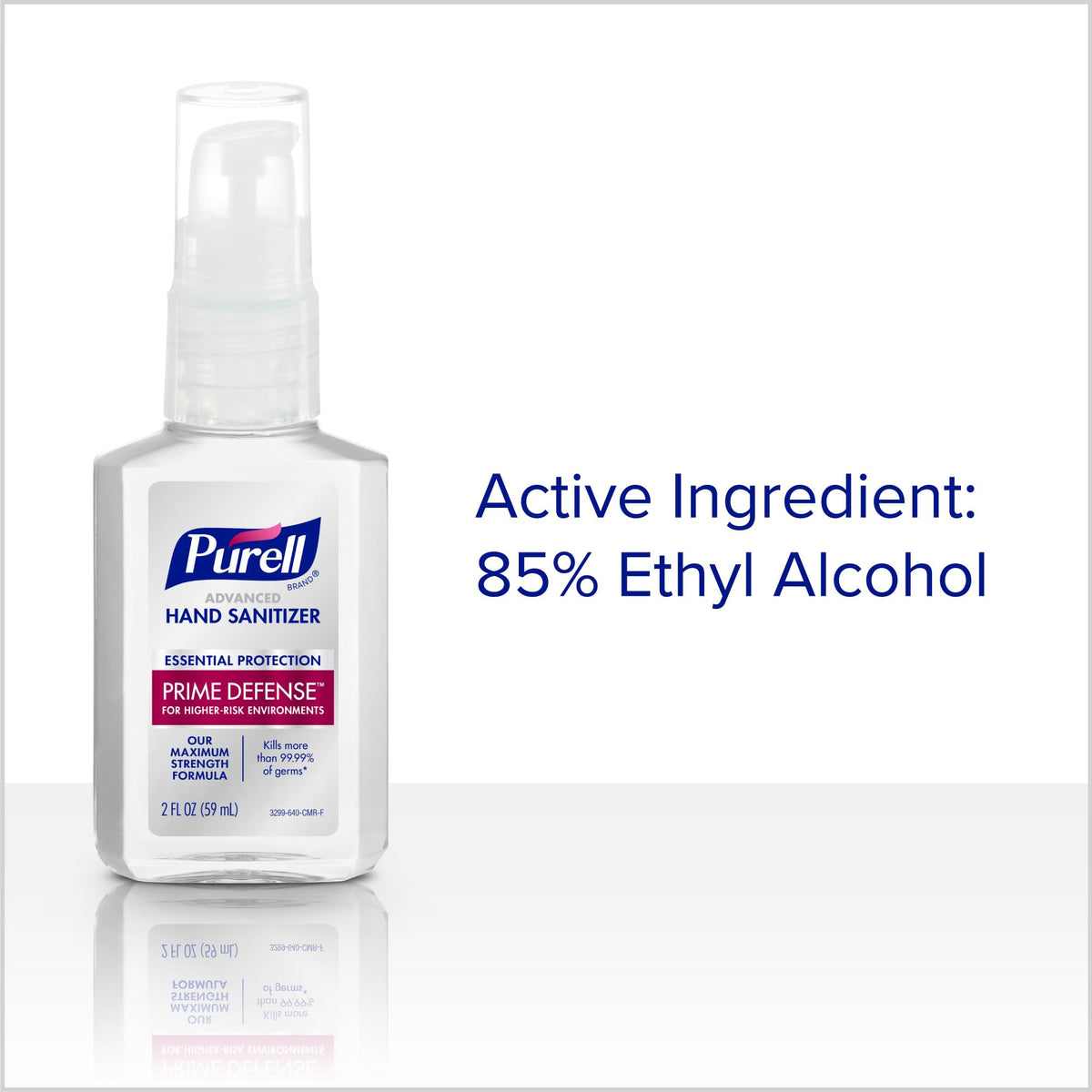 Prime Defense Hand Sanitizer Travel Size 6ct x 2 fl oz by Purell – 2 Fl Oz (Pack of 6), Clear, Pack of 6, Model 3299-04-EC
