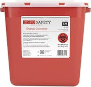 Dynarex Dispo Safety Sharps Container - 2 gal. - Puncture-Resistant Biohazard Container for Safe Hazardous Waste Disposal - 6.9" × 10.8" × 9.98" - 1 Count