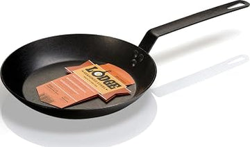 Lodge Pre-Seasoned Carbon Steel Skillet, Long Handle, 10 Inches | Lightweight High Heat Frying Pan with Long Handle for Quick Temperature Response, Ideal for Searing & Sautéing