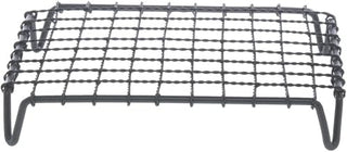 HUBERT Display Riser with Grates Rectangular Black Powder Coated Iron- 12"L x 10"W x 2"H